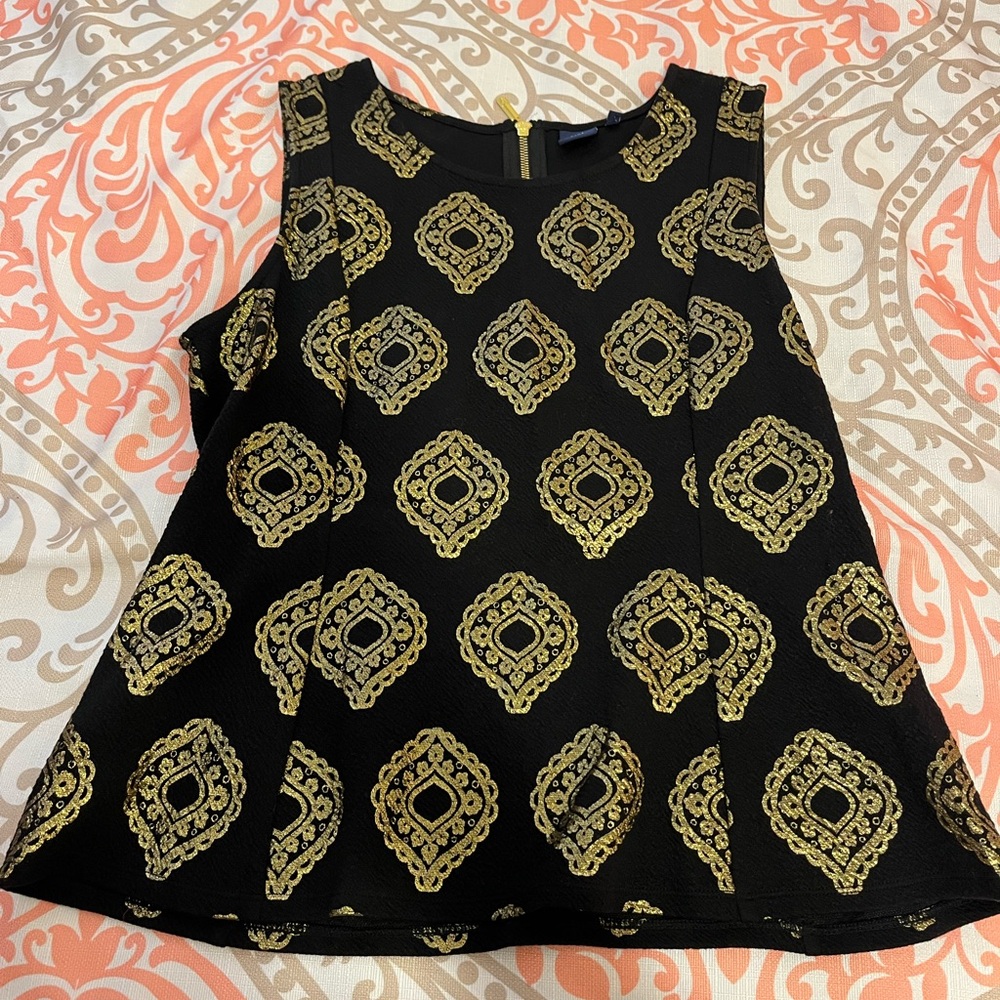 Kaari Blue Peplum Top/Blouse NWOT